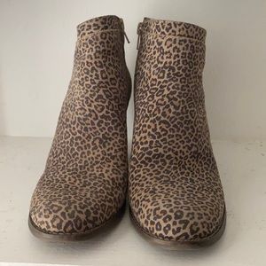 Lucky brand Yimina cheetah print booties